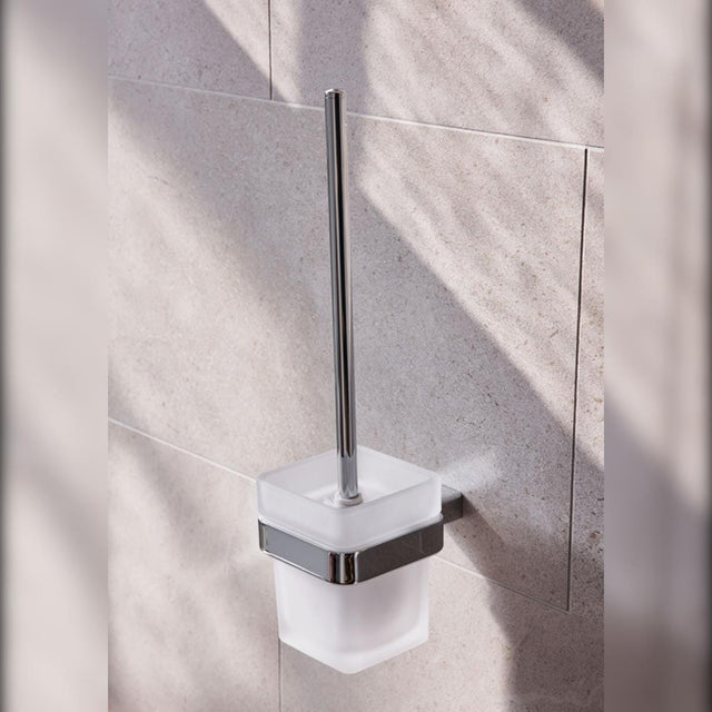 Miller Toilet Brush Miller Miami Wall Mounted Toilet Brush and Holder in Chrome