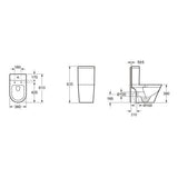 Imex Close Coupled Toilet Imex Arco Rimless Short Projection Open Back Close Coupled Toilet with Soft Close Seat