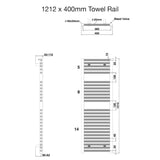 Tissino Ladder Rails Tissino Hugo2 Designer Towel Radiator in Chrome