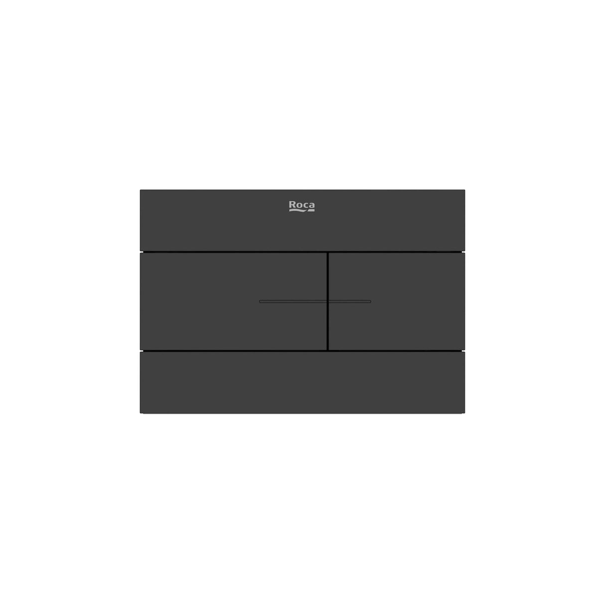Roca Flush Plate Matt Black Roca Duplo-S Flush Plate with Square Buttons