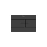 Roca Flush Plate Matt Black Roca Duplo-S Flush Plate with Square Buttons