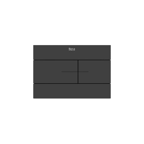 Roca Flush Plate Matt Black Roca Duplo-S Flush Plate with Square Buttons