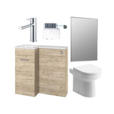 Aquarius Vanity Unit Suite Oak / Right Hand Aquarius Urbano Premium 900mm Vanity Unit  Suite (with Back to Wall Toilet)