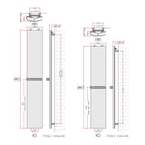 Reina Flat Panel Radiator Reina Picoli Aluminium Central Heating Vertical Radiator