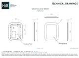 HiB Illuminated Mirror 800 x 600mm HiB Cassini Curve LED Illuminated Mirror