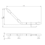 Crosswater Grab Rail/Bar Crosswater Angled Grab Bar & Toilet Roll Holder