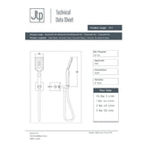 JTP Shower Handset JTP HIX Wall Mounted Water Outlet with Holder, Shower Handset and Hose