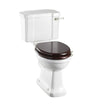 Burlington Comfort Height Toilet 440mm / Lever / Brushed Nickel Burlington Regal Comfort Height Close Coupled Toilet