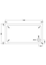 Aquarius Bathrooms Quadrant Shower Tray 1500x800mm Aquarius Urbano 45mm Rectangular Stone Resin Anti Slip Shower Tray