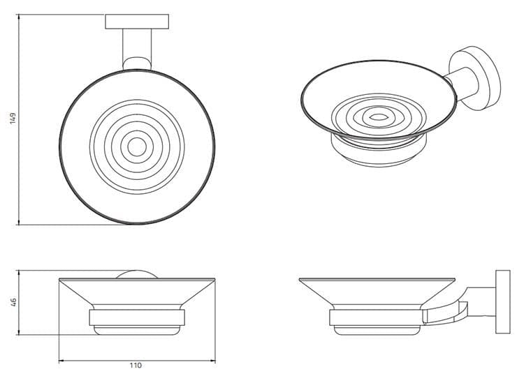 Miller Soap Dish Miller Bond Wall Mounted Soap Dish