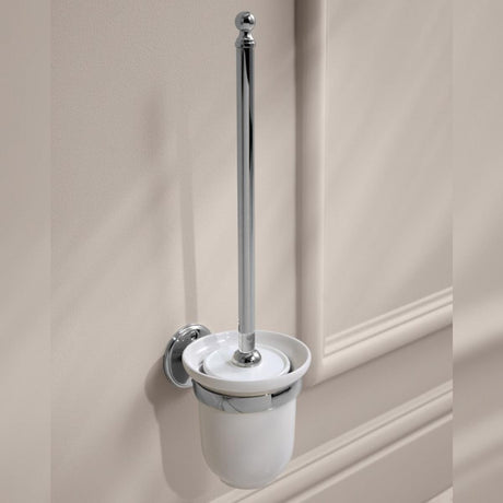 Miller Toilet Brush Miller Stockholm Wall Mounted Toilet Brush and Holder in Chrome