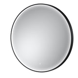 Aquarius Bathrooms Illuminated Mirror 800mm / Black Aquarius Lumine Inset Framed LED Touch Sensor Round Mirror