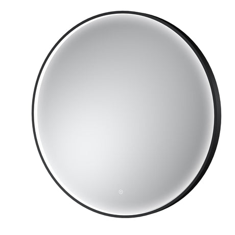 Aquarius Bathrooms Illuminated Mirror 800mm / Black Aquarius Lumine Inset Framed LED Touch Sensor Round Mirror