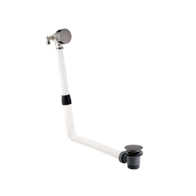 JTP Bath Waste Brushed Black JTP VOS Bath Filler with Click Clack Waste