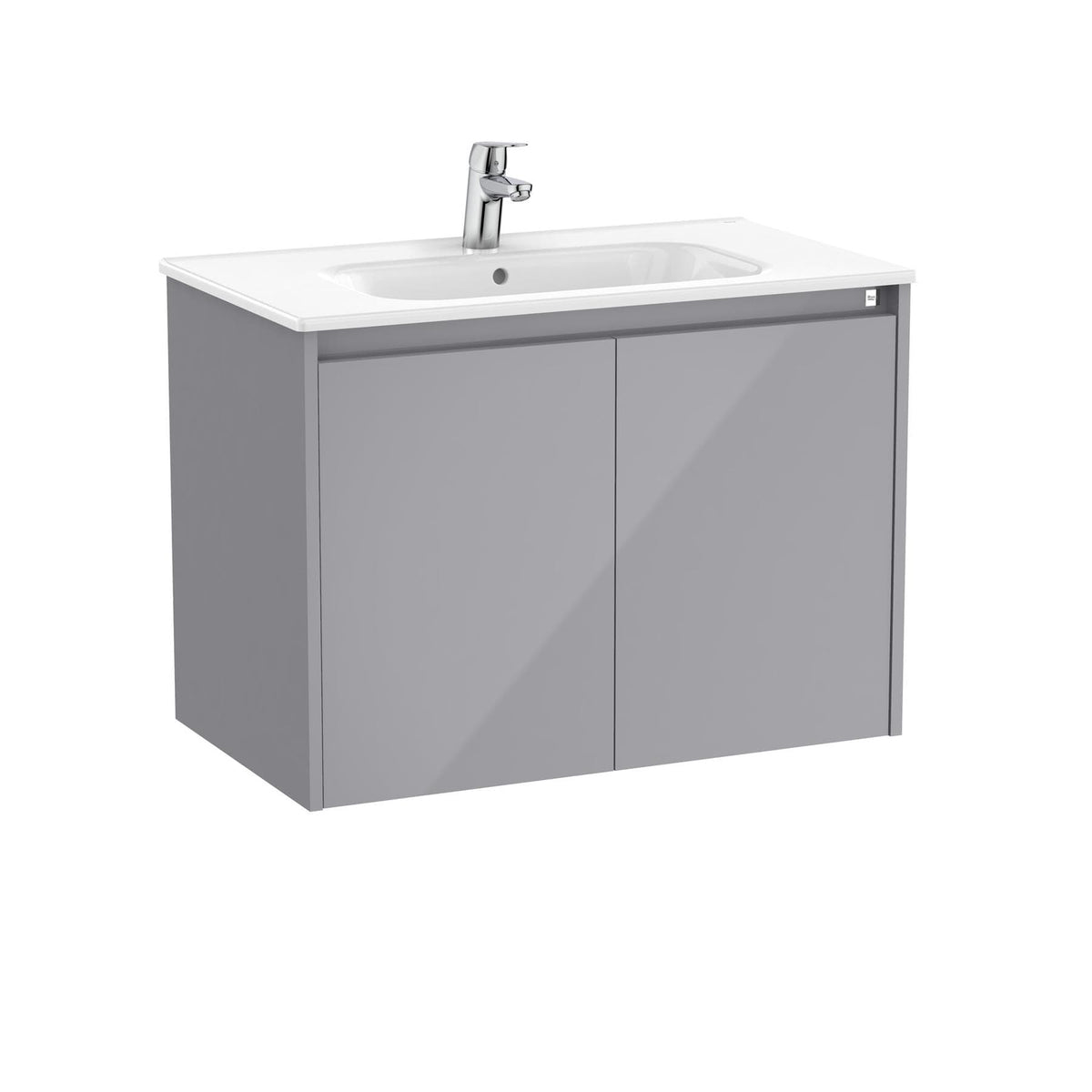 Roca Tenet 800mm Wall Mounted Two Door Vanity Unit with Basin