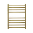 JIS Ladder Rail 700 x 520mm / Light Brushed Brass / Central Heating JIS Sussex Ouse Vertical Stainless Steel Heated Towel Rail