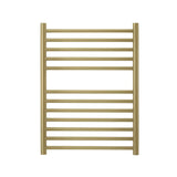 JIS Ladder Rail 700 x 520mm / Light Brushed Brass / Central Heating JIS Sussex Ouse Vertical Stainless Steel Heated Towel Rail