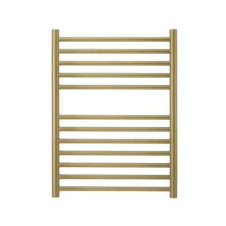 JIS Ladder Rail 700 x 520mm / Light Brushed Brass / Central Heating JIS Sussex Ouse Vertical Stainless Steel Heated Towel Rail