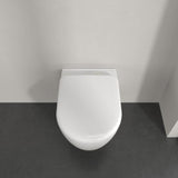 Villeroy & Boch Wall Hung Toilet Villeroy & Boch Skyla Round Wall Hung Rimless Toilet with Twist Flush and Soft Close Seat