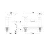 Crosswater Flow Bath Filler Tap in Chrome
