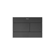 Roca Flush Plate Brushed Titanium Black Roca Duplo-S Flush Plate with Square Buttons