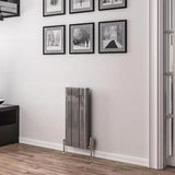 Eastbrook Panel Radiator 600 x 280 / Dual Fuel Eastbrook Peretti Straight Vertical Aluminium Radiator in Polished Aluminium