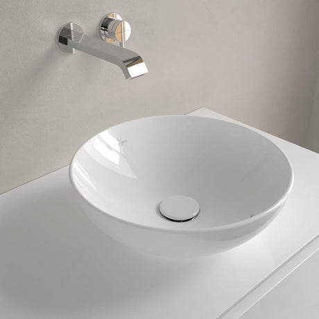Villeroy & Boch Countertop Basin 380mm Villeroy & Boch Loop & Friends Round Countertop Basin in White Alpin