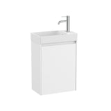 Roca Cloakroom Vanity Unit Matt White Roca Ona 450mm Wall Mounted One Door Cloakroom Vanity Unit with Basin