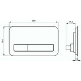 Villeroy and Boch Flush Plate Villeroy & Boch ViConnect 200G Glass Toilet Flush Plate