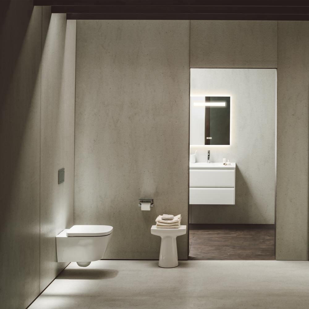 Laufen Wall Hung Toilet Laufen Meda Rimless Silent Flush Back to Wall Toilet with Soft Close Seat