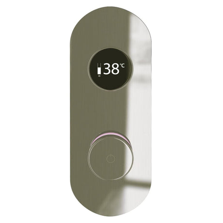 TED Concealed Shower Valve Brushed Nickel TED Togo 2/3 Outlet Concealed Digital Shower Valve with Oval Plate