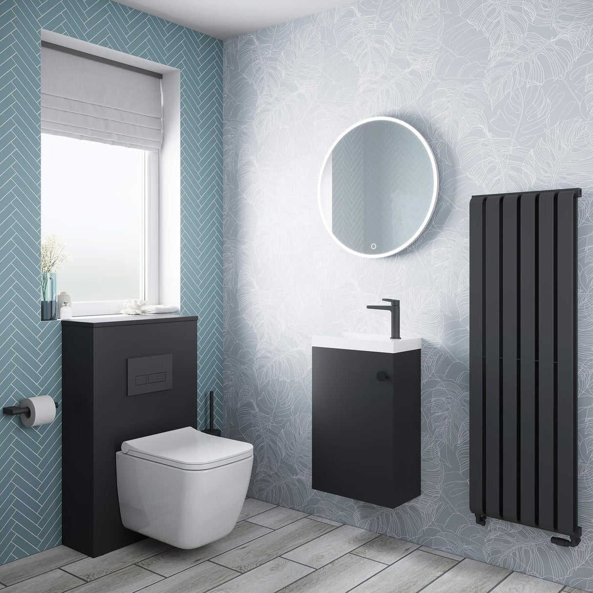 Crosswater Cloakroom Vanity Unit Crosswater Alo Single Door Wall Mounted 400mm Cloakroom Vanity Unit with Basin
