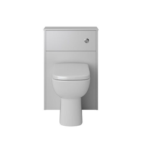 Heritage Back To Wall Toilet Dove Grey Heritage Lynton 550mm WC Unit, Cistern, Clinton Back to Wall Toilet and Soft Close Seat Bundle