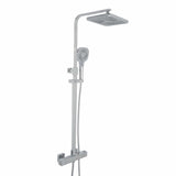 JTP Exposed Shower Set JTP HIX Thermostatic Shower Bar Valve with Adjustable Riser, Shower Head and Handset