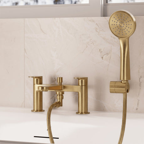 Crosswater Bath Shower Mixer Brushed Brass Crosswater Drift Bath Shower Mixer