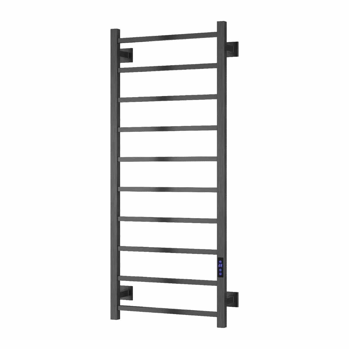 Reina Designer Towel Radiator 1200 x 500mm / Gun Metal Reina Velino Dry Electric Designer Towel Radiator