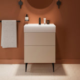 Crosswater Wall Mounted Vanity Unit Crosswater Avenue Vanity Unit with Basin - 600mm - Two Drawer - Wall Mounted