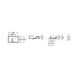 Roca Countertop Basin Roca Ona 550mm Rectangular Fineceramic® Countertop Basin