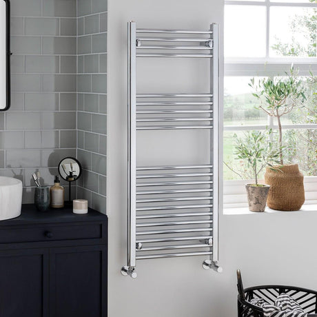 Vogue Ladder Rail Vogue Axis Ladder Straight Central Heating Towel Rail - 800 x 500mm - Chrome
