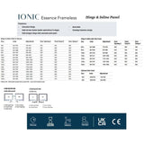 Merlyn Ionic Essence Frameless Hinged Shower Door and Inline Panel