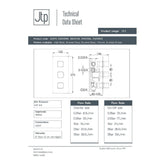 JTP Concealed Shower Valve JTP HIX 3 Outlet, 3 Handle Horizontal Thermostatic Concealed Shower Valve