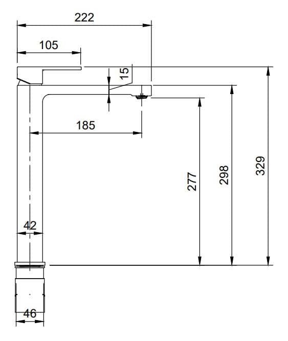 Villeroy & Boch Mono Basin Tap Villeroy & Boch Architectura Single Lever Tall Mono Basin Mixer Tap with Click Clack Waste in Chrome