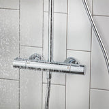 Hansgrohe Exposed Shower Set Hansgrohe Crometta S Exposed Thermostatic Shower Set with Fixed Shower Head and Handset in Chrome