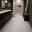 UK Bathroom Store Click Flooring Aquarius Pietra SPC Click Tile Flooring in Light Grey Stone - 100% Waterproof Rigid Core with Built-In Underlay