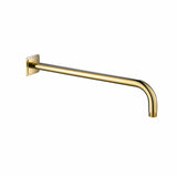 JTP Fixed Shower Arm Brushed Brass JTP Grosvenor Wall Mounted 400mm Shower Arm