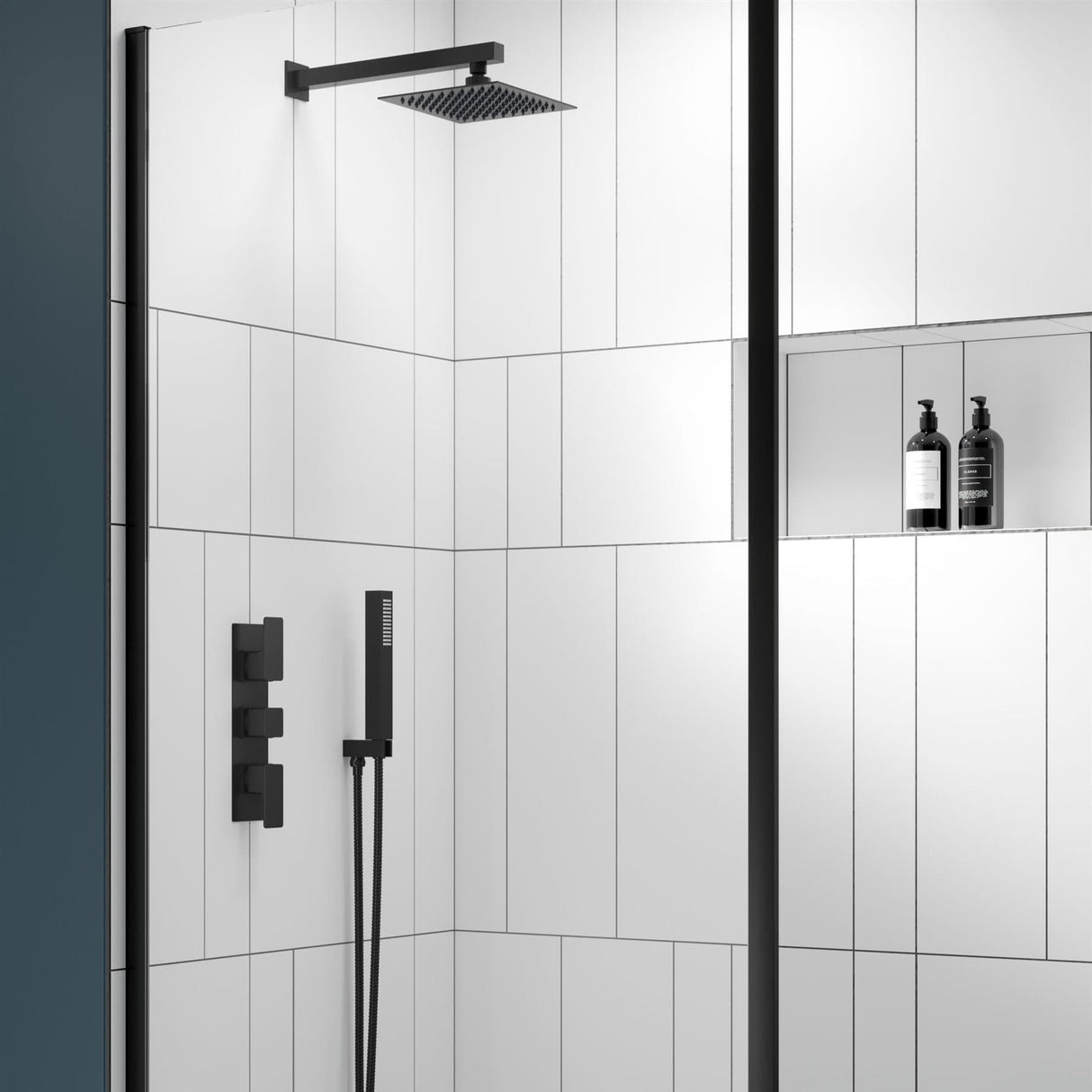 Aquarius Bathrooms Concealed Shower Valve Aquarius Tetra 2-Outlet Triple Handle Thermostatic Concealed Valve