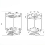 Miller Basket Miller Signature Two Tier Corner Wire Shower Basket