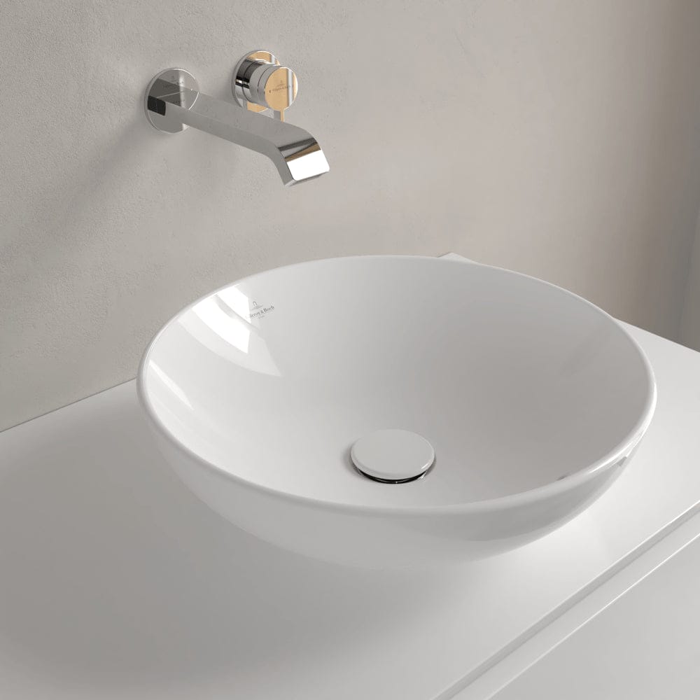 Villeroy & Boch Countertop Basin 420mm Villeroy & Boch Loop & Friends Round Countertop Basin in White Alpin