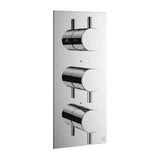 Crosswater Concealed Shower Valve Crosswater MPRO 3 Outlet, 3 Handle Portrait Concealed Thermostatic Shower Valve