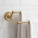 Smedbo Towel Rails and Rings Polished Brass Smedbo Villa Traditional Double Towel Rail